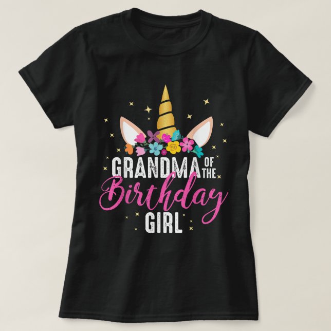T-shirt Grand-Mère De La Fille Anniversaire Grand-Mère Cad (Design devant)