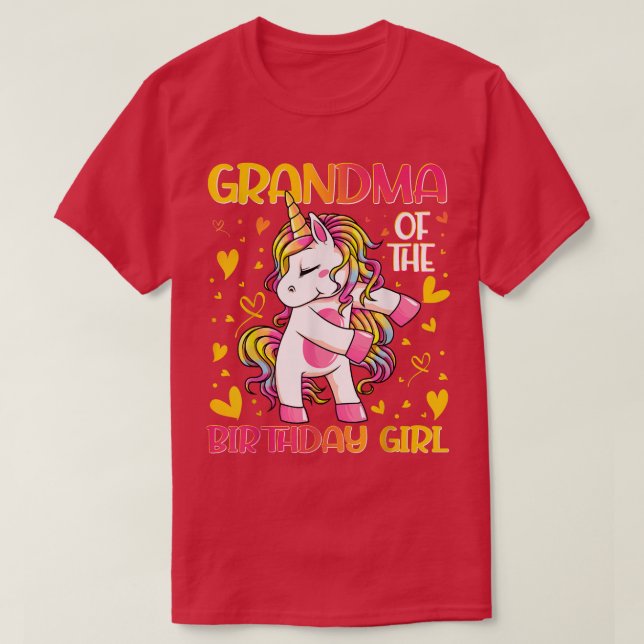 T-shirt Grand-mère de la fille d'anniversaire Flossing Uni (Design devant)