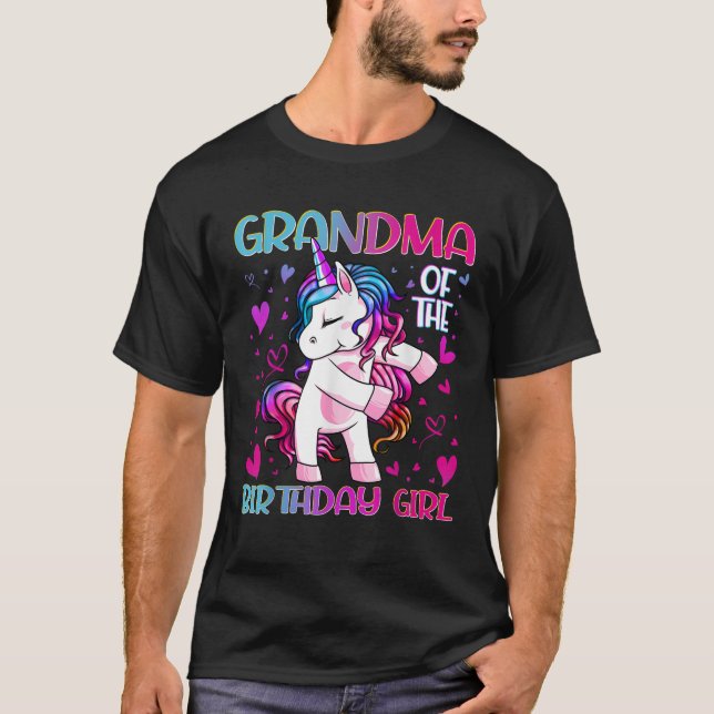 T-shirt Grand-mère de la fille d'anniversaire Flossing Uni (Devant)