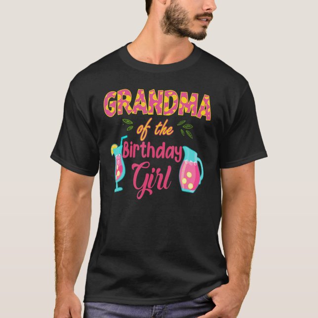 T-shirt Grand-mère de la fille d'anniversaire Lemonade ros (Devant)
