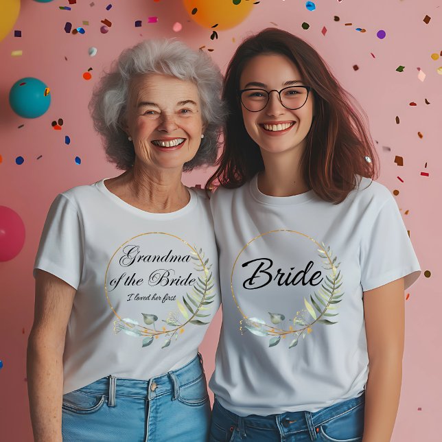 T-shirt Grand-mère de la mariée - Je l'ai aimée la premièr (Créateur téléchargé)