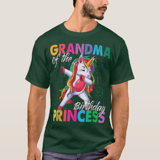 T-shirt Grand-mère de la princesse anniversaire Dabbing Un