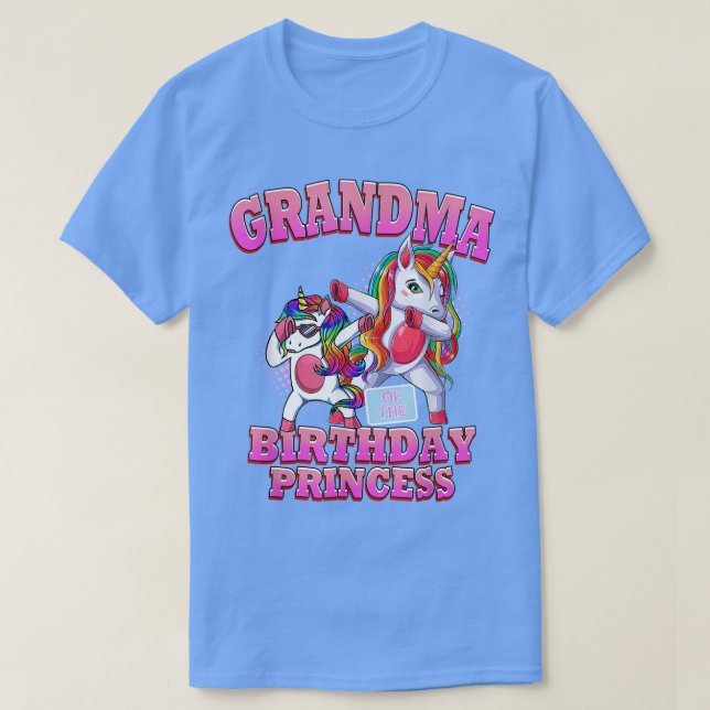 T-shirt Grand-mère de la princesse d'anniversaire Dabbing  (Design devant)