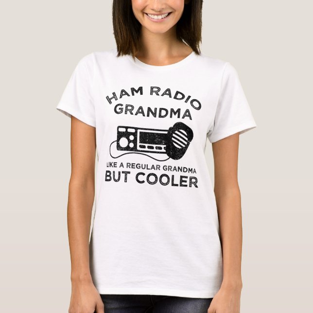 T-shirt Grand-mère de la radio de jambon comme grand-mère  (Devant)