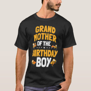 T-shirt Grand-Mère De L'Anniversaire Boy Construction Trav