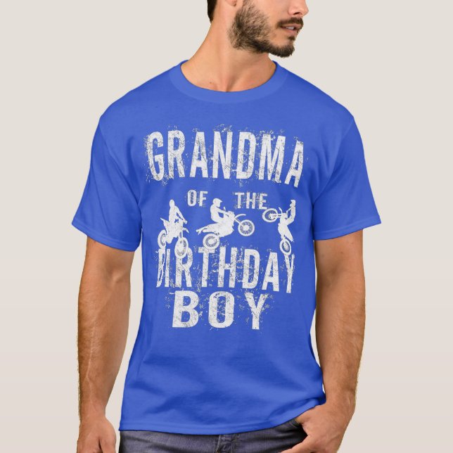 T-shirt Grand-Mère De L'Anniversaire Boy Dirt Vélo Anniver (Devant)