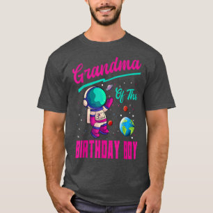 T-shirt Grand-Mère De L'Anniversaire Boy Space Party Plane