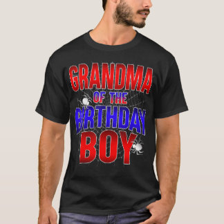 T-shirt Grand-Mère De L'Anniversaire Costume Garçon Spider