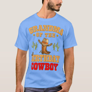 T-shirt Grand-mère de l'Anniversaire Cowboy à thème Annive