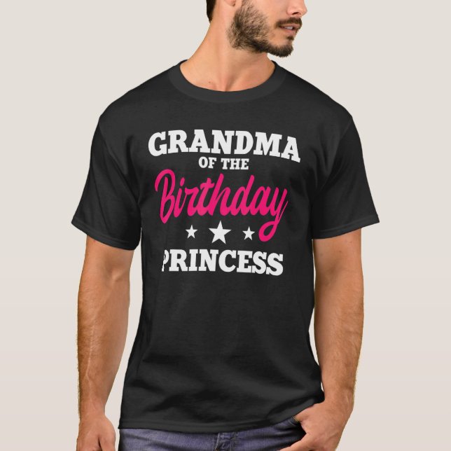 T-shirt Grand-Mère De L'Anniversaire De Fête Princesse Cel (Devant)