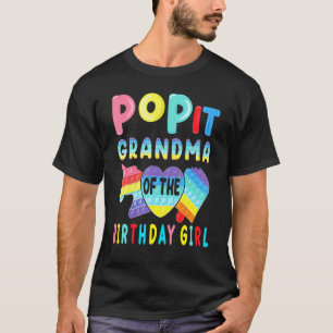 T-shirt Grand-Mère De L'Anniversaire Fille Pop It Unicorn