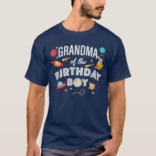 T-shirt Grand-Mère De L'Anniversaire Garçon Astronaut Thèm