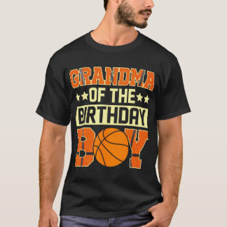 T-shirt Grand-Mère De L'Anniversaire Garçon Basketball Bal