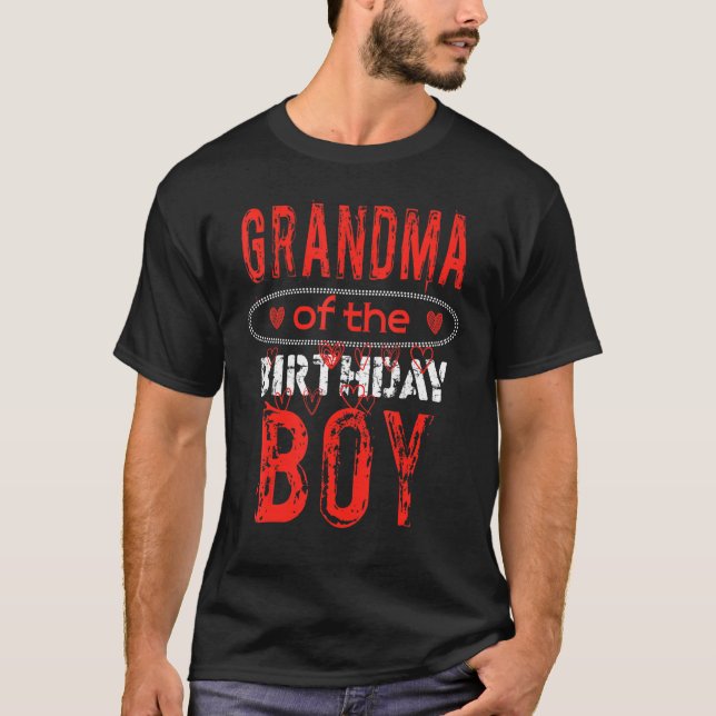 T-shirt Grand-mère de l'anniversaire garçon mignonne Anniv (Devant)