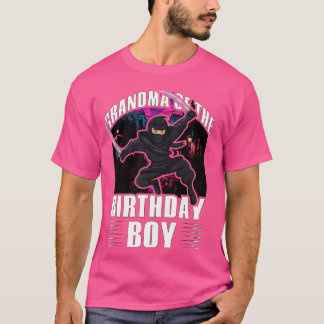T-shirt Grand-mère de l'anniversaire garçon Ninja guerrier