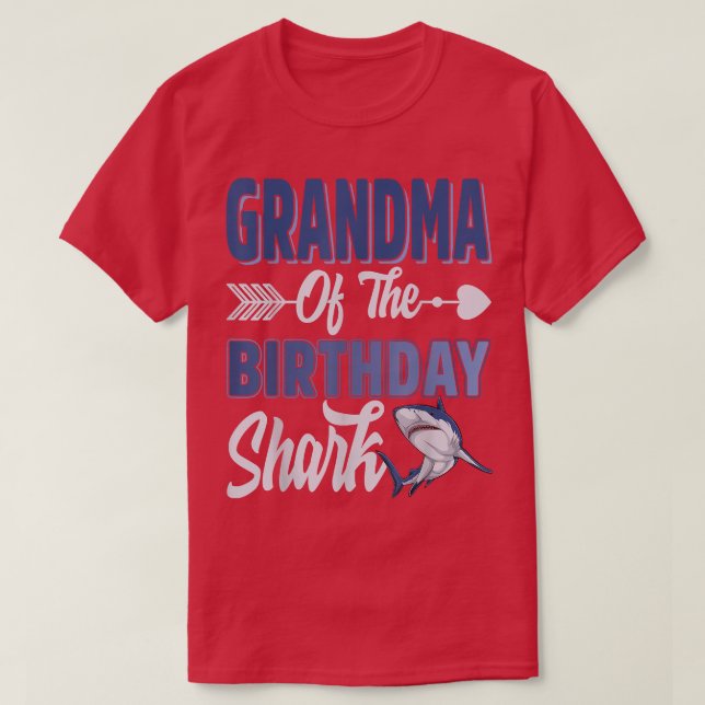 T-shirt Grand-Mère De L'Anniversaire Garçon Requin Océan C (Design devant)
