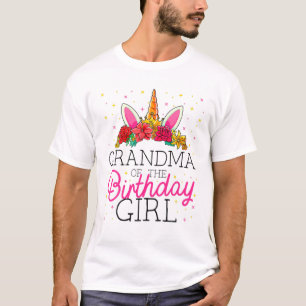 T-shirt Grand-Mère De L'Anniversaire Grande-Mère Unicorn