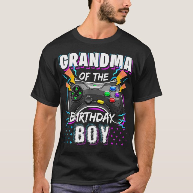 T-shirt Grand-mère de l'Anniversaire Jeu Vidéo de jumelage (Devant)