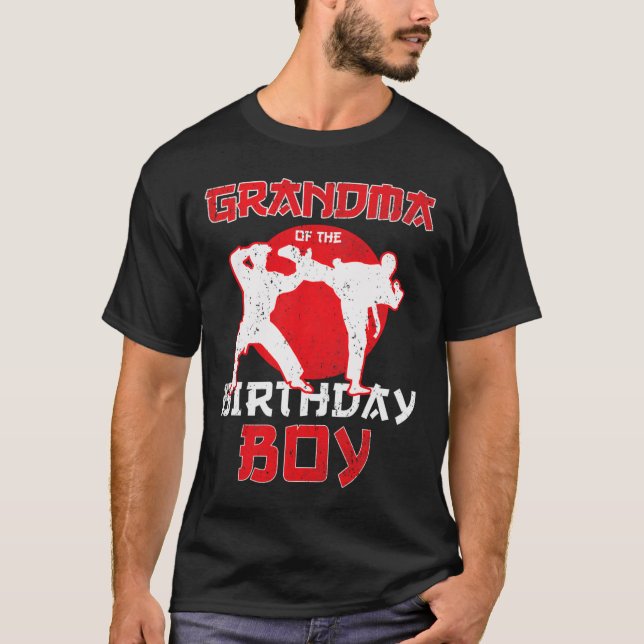 T-shirt Grand-Mère De L'Anniversaire Karate Taekwondo Boy  (Devant)