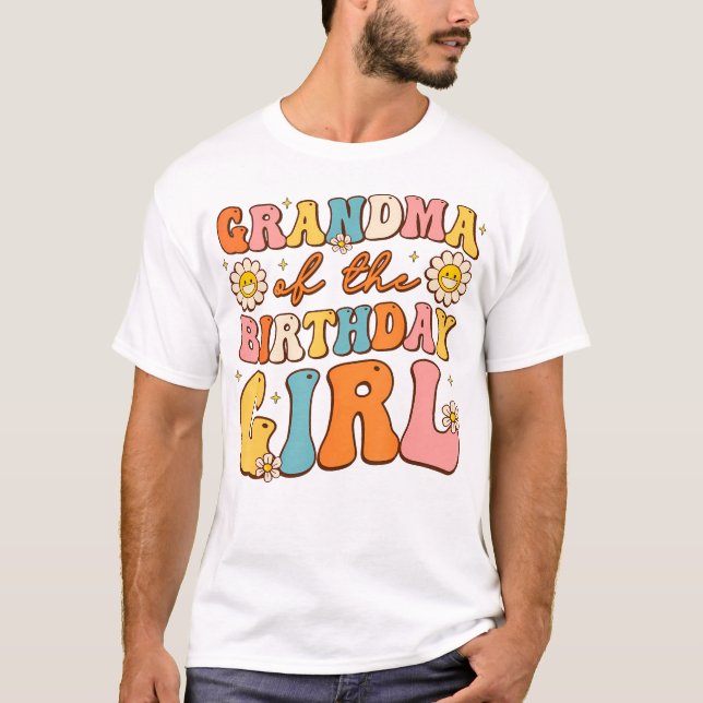 T-shirt Grand-Mère De L'Anniversaire Petite-Fille Super (Devant)