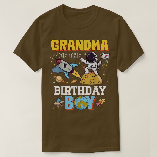 T-shirt Grand-Mère De L'Astronaut Anniversaire Thème Espac (Design devant)