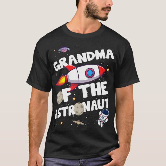 T-shirt Grand-mère de l'astronaute Space Theme Birthday (Devant)