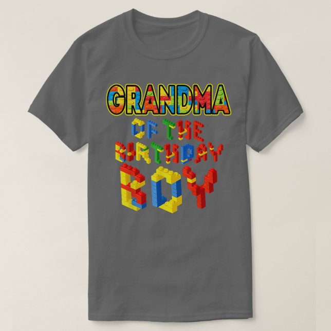 T-shirt Grand-mère de l'édifice pour garçons d'anniversair (Design devant)