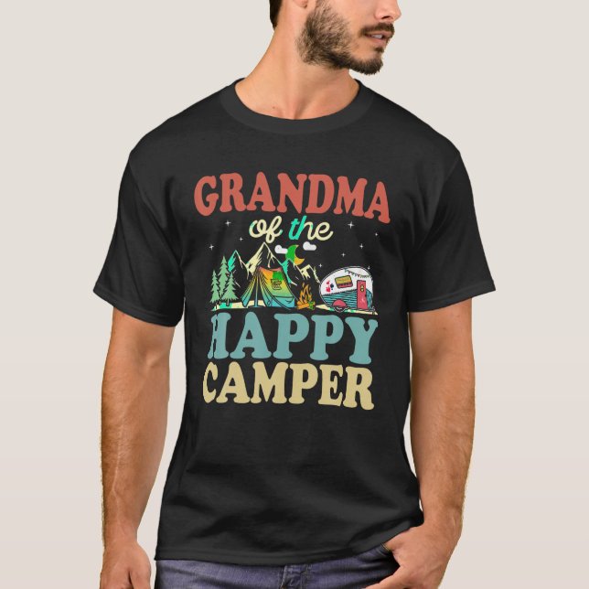 T-shirt Grand-Mère De L'Happy Camper Premier Anniversaire  (Devant)