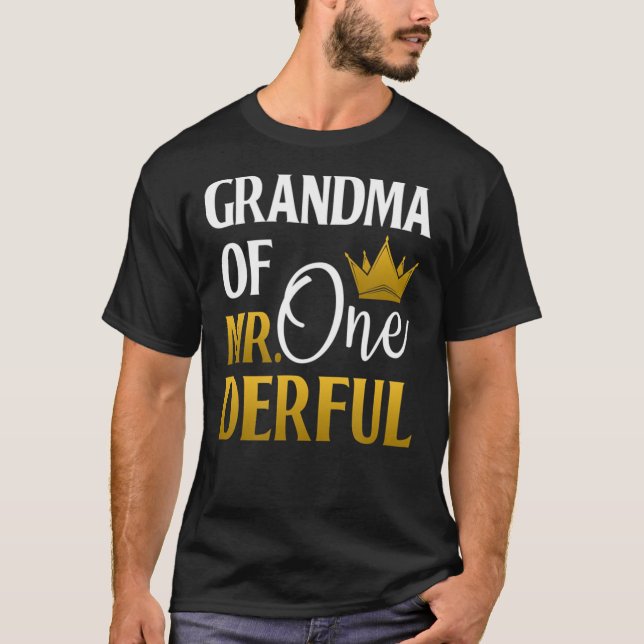 T-shirt Grand-mère de M. Onederful 1er anniversaire Fête d (Devant)