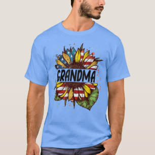T-shirt Grand-mère de tournesol 4 juillet indépendant patr