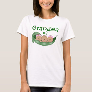 T-shirt Grand-mère de Triplets mixtes avec peau plus foncé