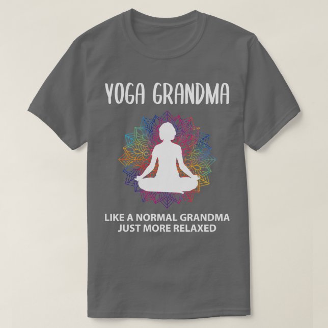 T-shirt Grand-mère de Yoga Drôle de dire cadeau (Design devant)