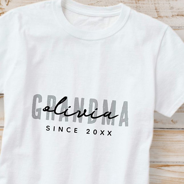 T-shirt Grand-mère depuis 20XX Moderne Simple Preppy (Créateur téléchargé)