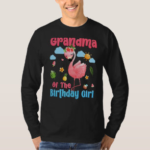 T-shirt Grand-Mère Des Filles D'Anniversaire Flamant rose 