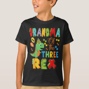 T-shirt Grand-mère des trois Rex 3e anniversaire garçon Di