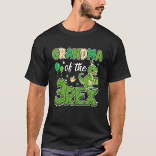 T-shirt Grand-Mère Des Trois Rex Anniversaire Famille Dino