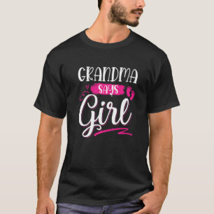 T-shirt Grand-mère dit Fille Famille Baby shower de révéla