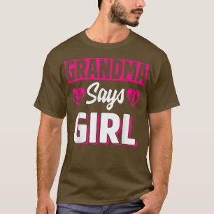 T-shirt Grand-mère dit Girl mignonne Genre Revele Team Pin
