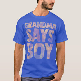 T-shirt grand-mère dit que le sexe du garçon révèle l'anno