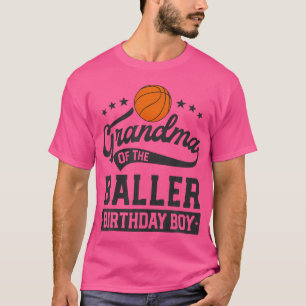 T-shirt Grand-Mère Du Baller Birthday Boy Basketball Eux