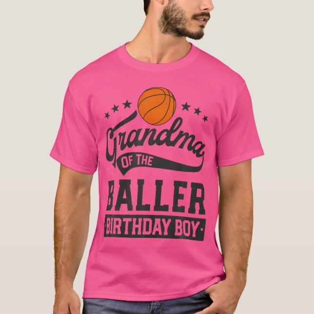 T-shirt Grand-Mère Du Baller Birthday Boy Basketball Eux (Devant)