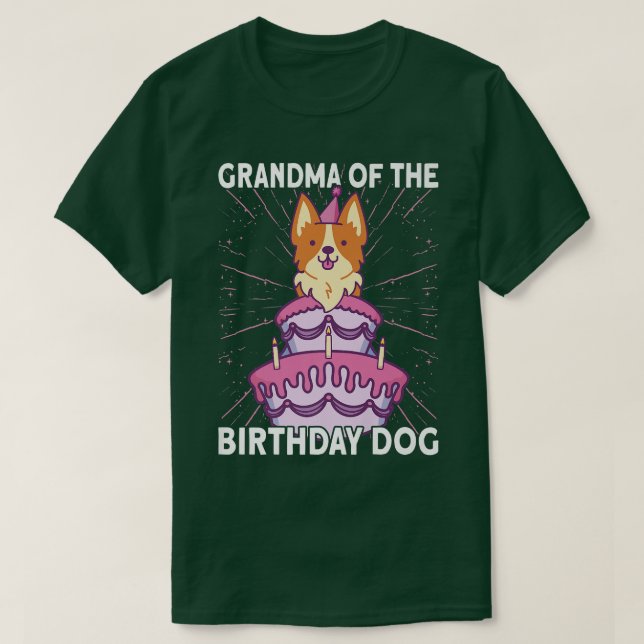 T-shirt Grand-Mère Du Chien D'Anniversaire Anniversaire Co (Design devant)