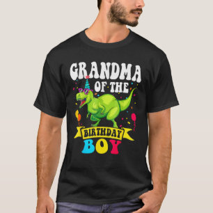 T-shirt Grand-mère du garçon d'anniversaire T Rex RAWR Din