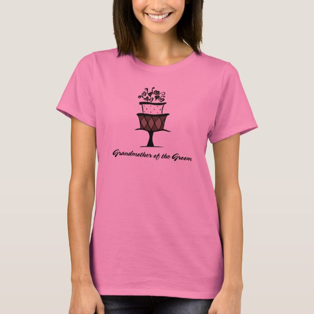 T-shirt Grand-mère du gâteau de marié (Devant)