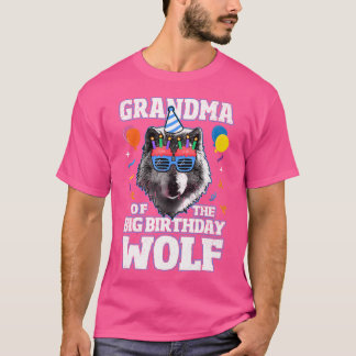 T-shirt Grand-Mère Du Grand Loup D'Anniversaire Pour Loups