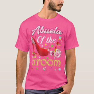 T-shirt Grand-mère du marié chaussure rose fleur de mariag