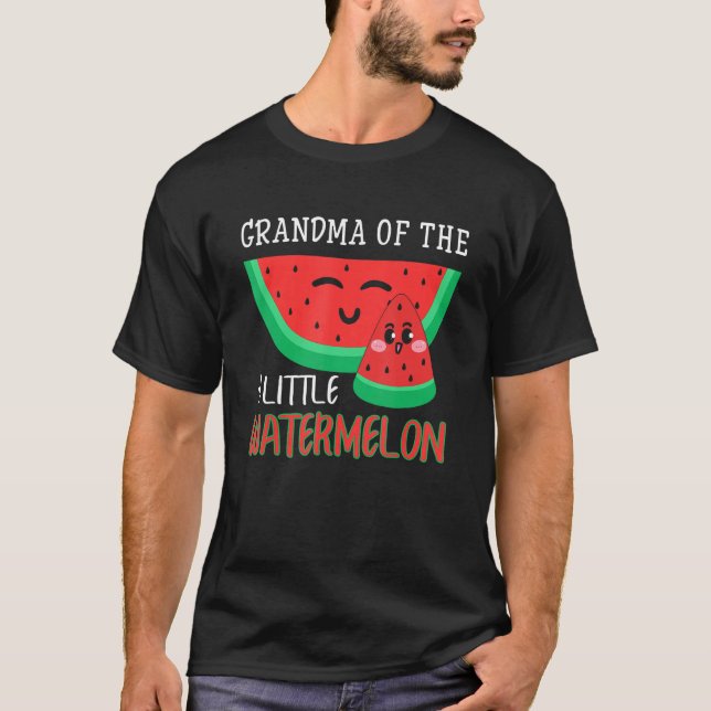 T-shirt Grand-Mère Du Petit Matc Familial Melon Watermelon (Devant)