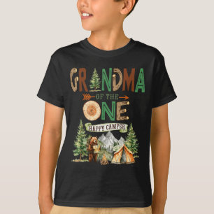 T-shirt Grand-mère du premier anniversaire d'un campeur he