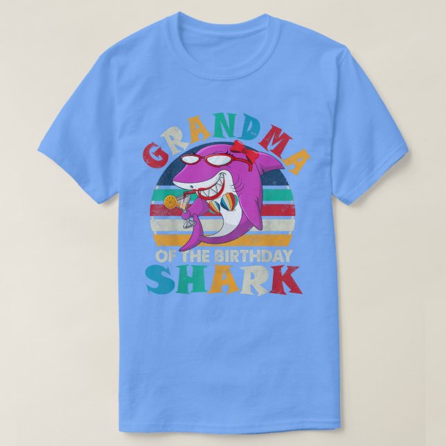 T-shirt Grand-Mère Du Requin D'Anniversaire Amusante Grand (Design devant)