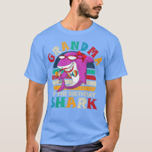 T-shirt Grand-Mère Du Requin D'Anniversaire Amusante Grand